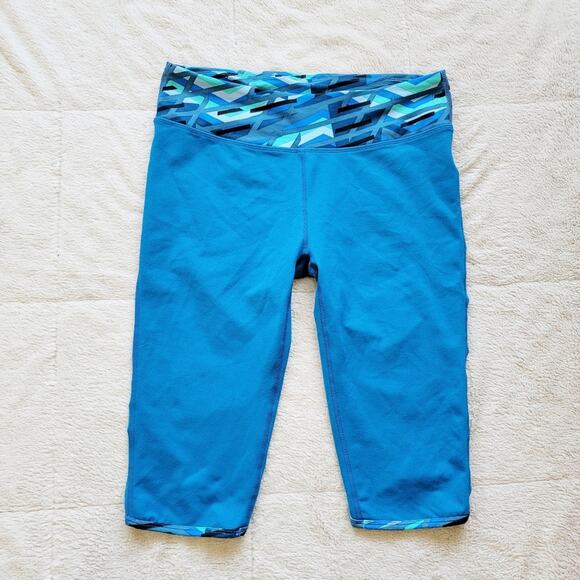 Fabletics Blue Crop Athletic Leggings - Picture 1 of 4